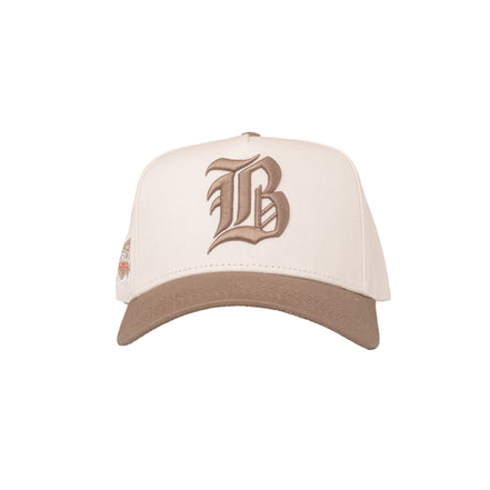 Old English B Snapback (Brown)