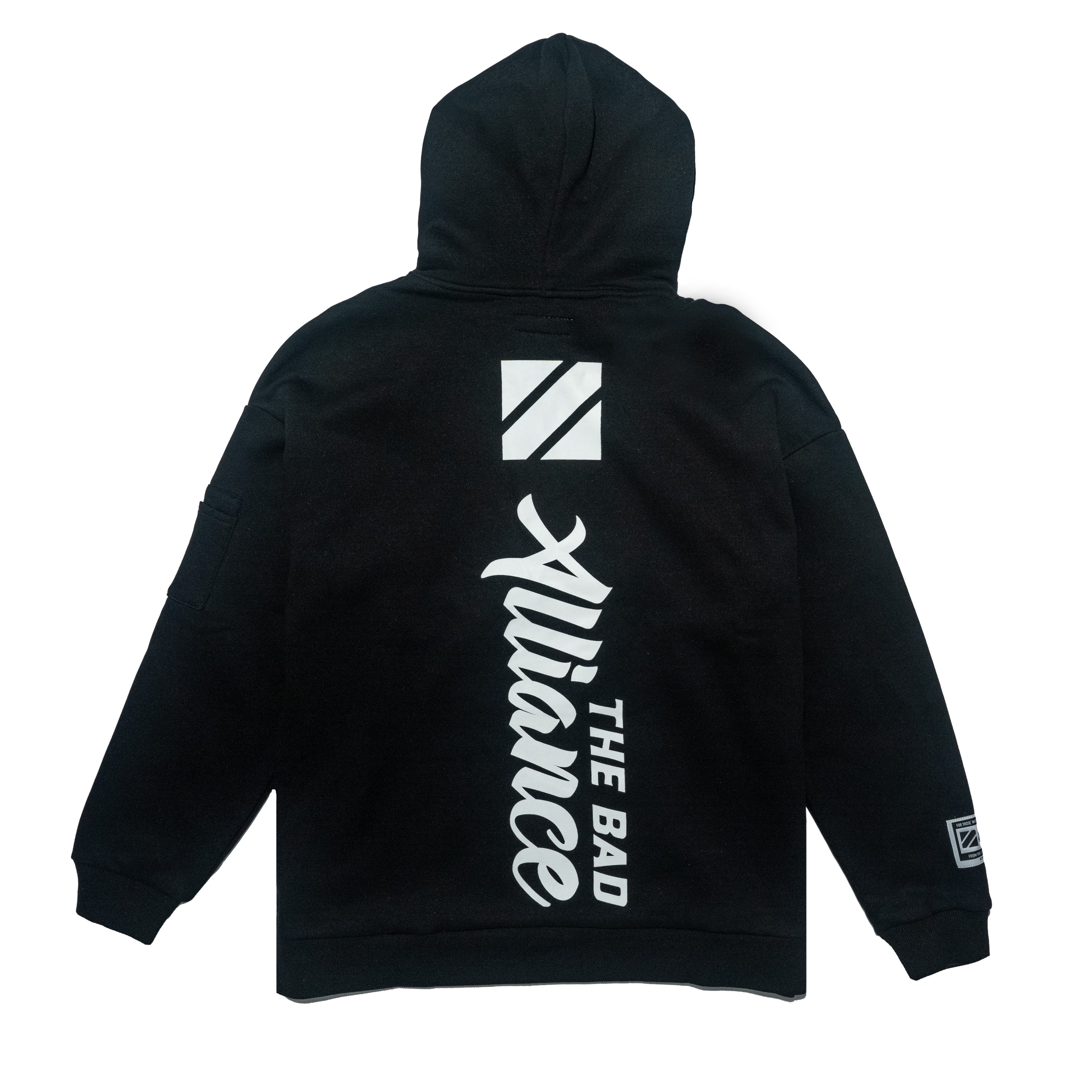 BLACK VERTICAL HOODIE