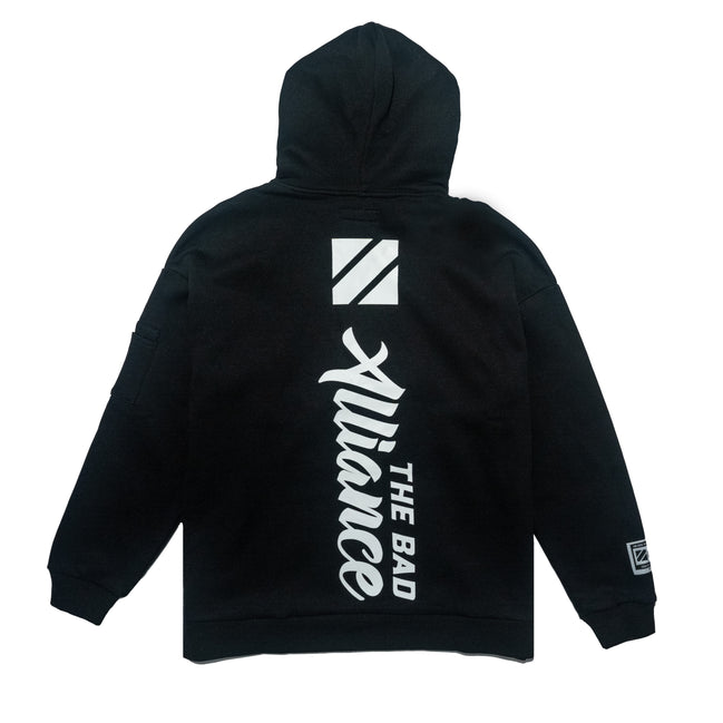 BLACK VERTICAL HOODIE