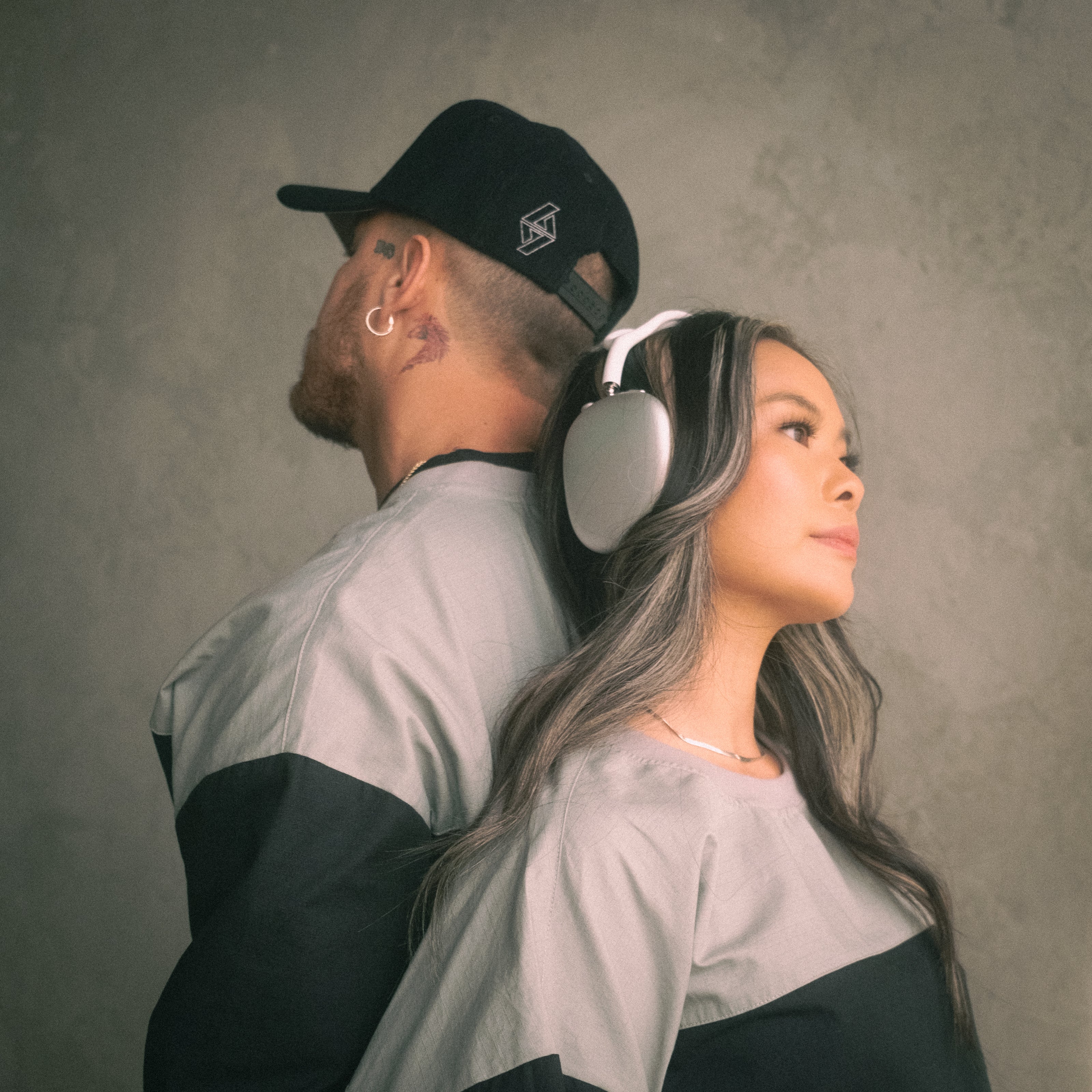 Black & Grey Ripstop Crewneck