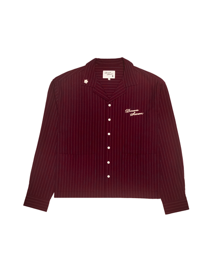 Nagare Stripe Shirt Burgundy