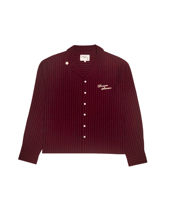 Nagare Stripe Shirt Burgundy