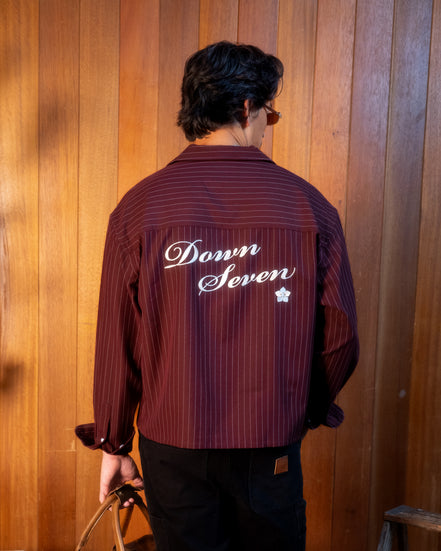 Nagare Stripe Shirt Burgundy