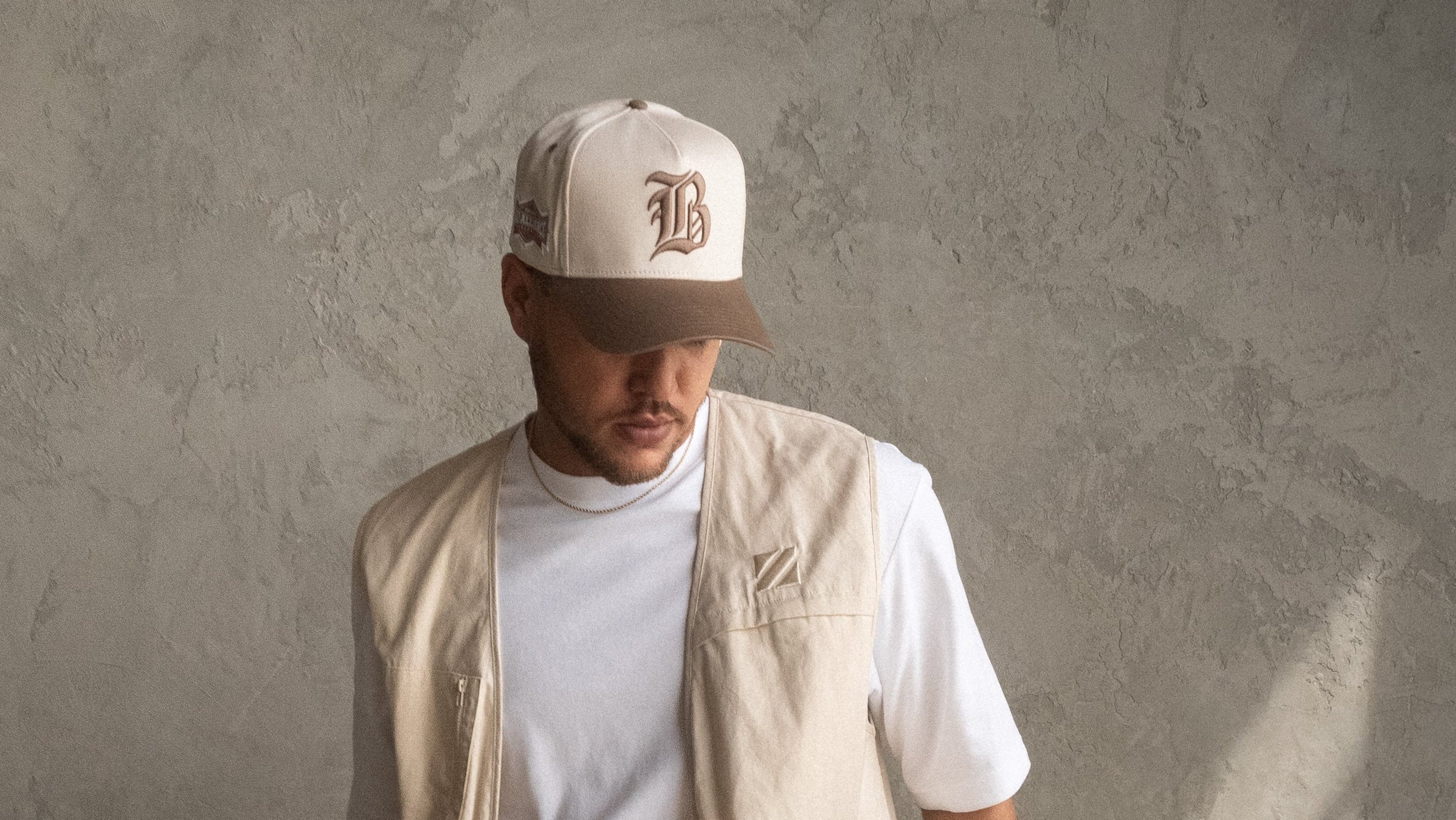 Old English B Snapback (Brown)