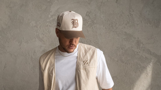 Old English B Snapback (Brown)