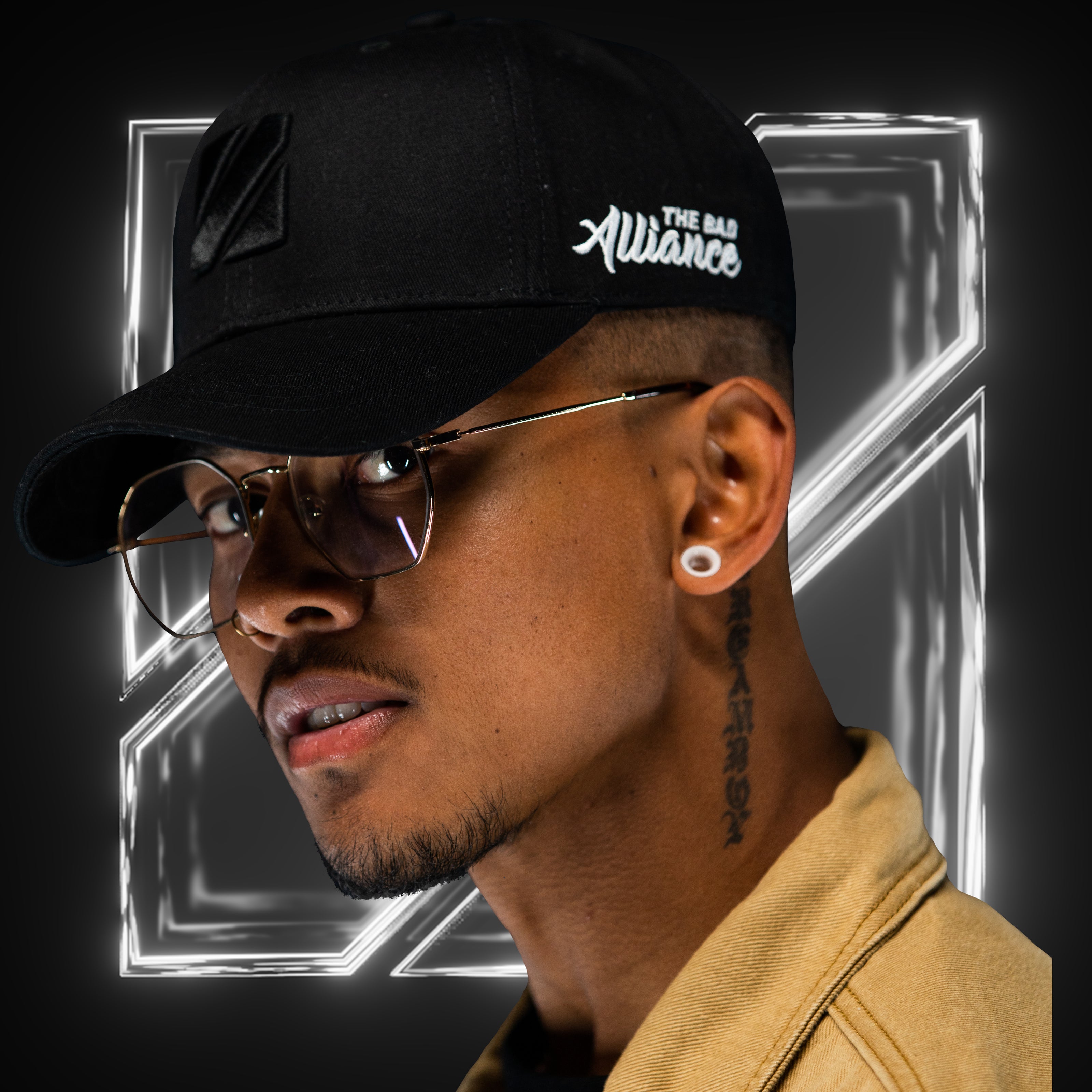 BLACKED OUT BOX LOGO BASEBALL CAP